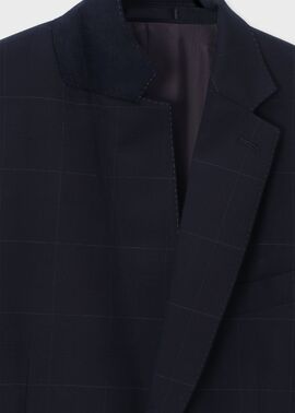 ストレッチウィンドウペーン トラベルスーツ（ネイビー） ｜ポール・スミス