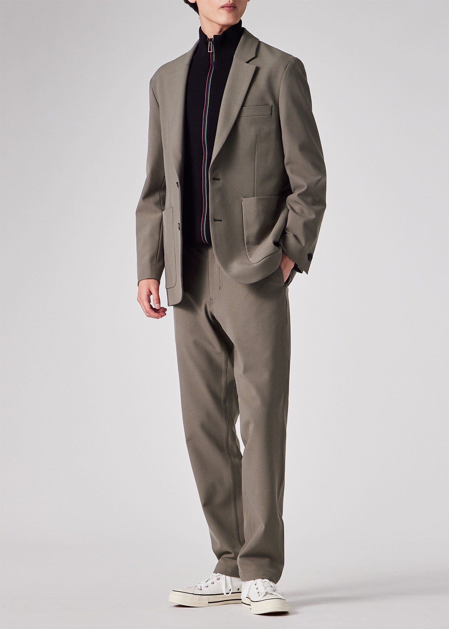 ストレッチツイル テーパードトラウザーズ