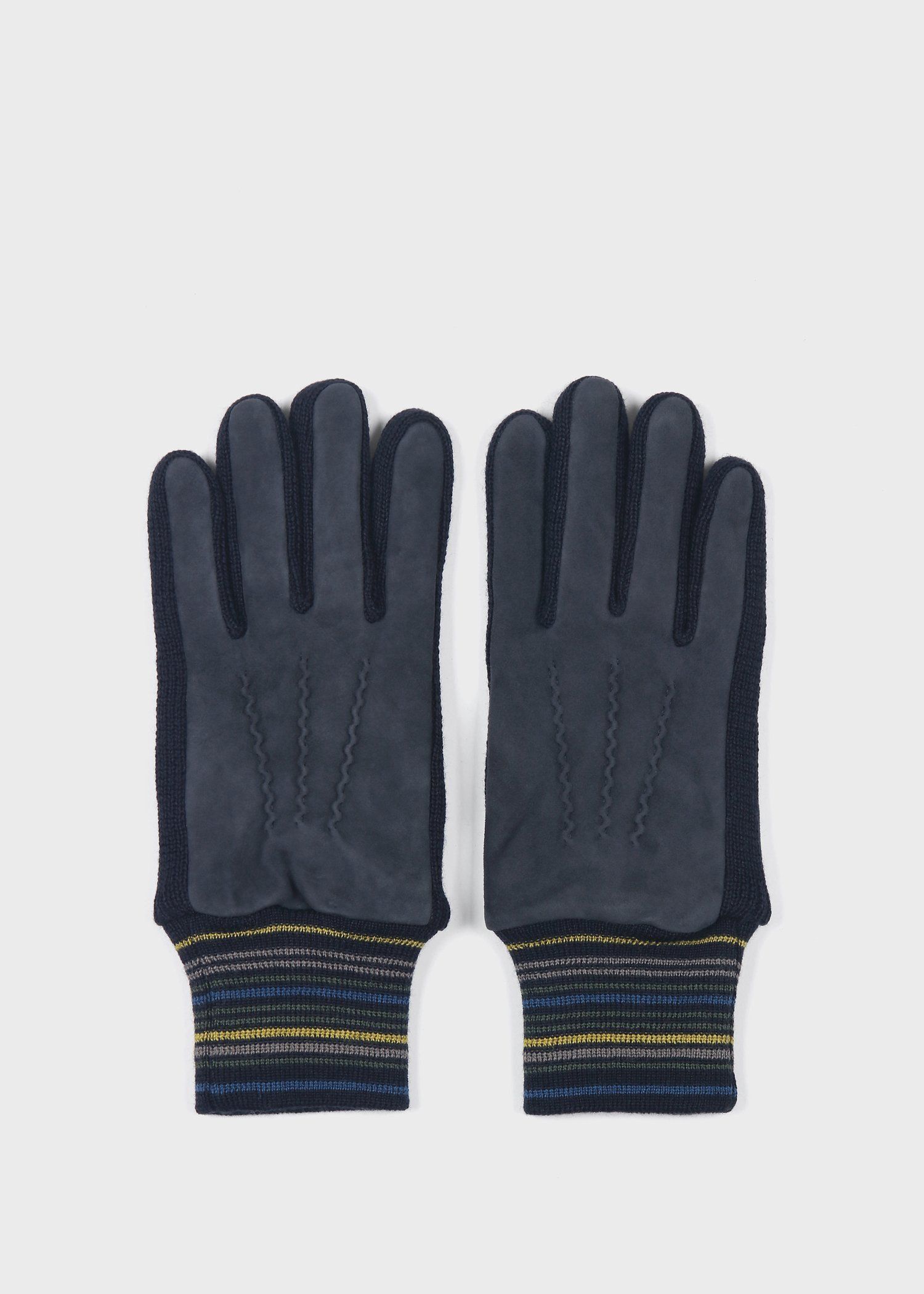 マルチボーダーリブ スウェードグローブ