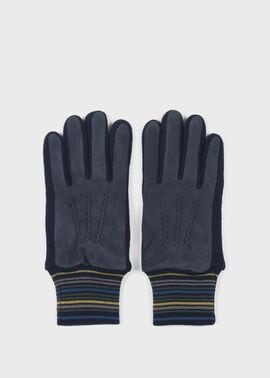 マルチボーダーリブ スウェードグローブ