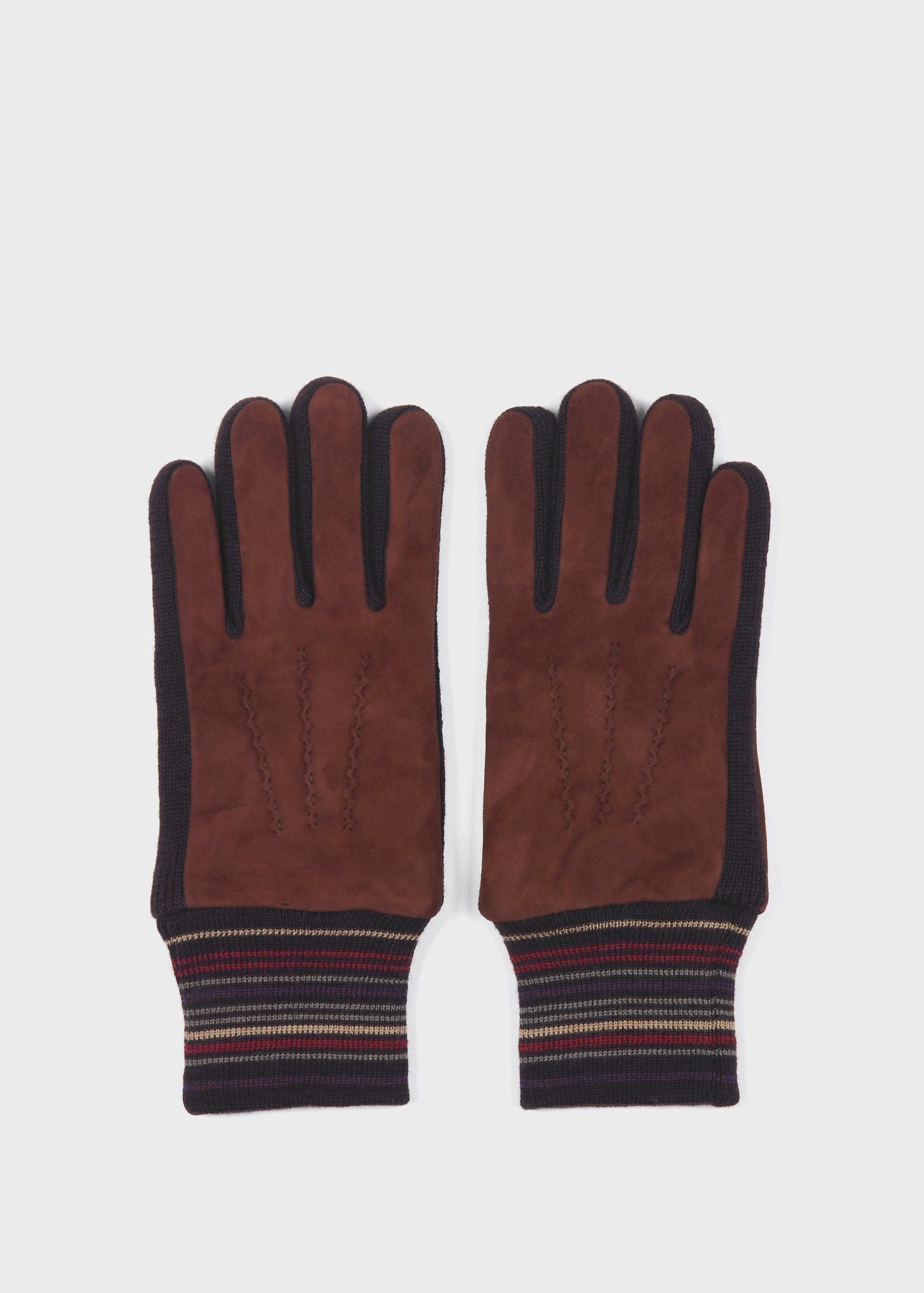 マルチボーダーリブ スウェードグローブ