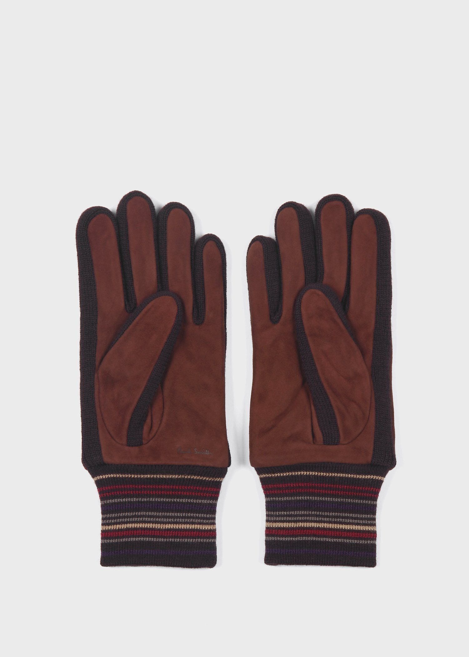 マルチボーダーリブ スウェードグローブ