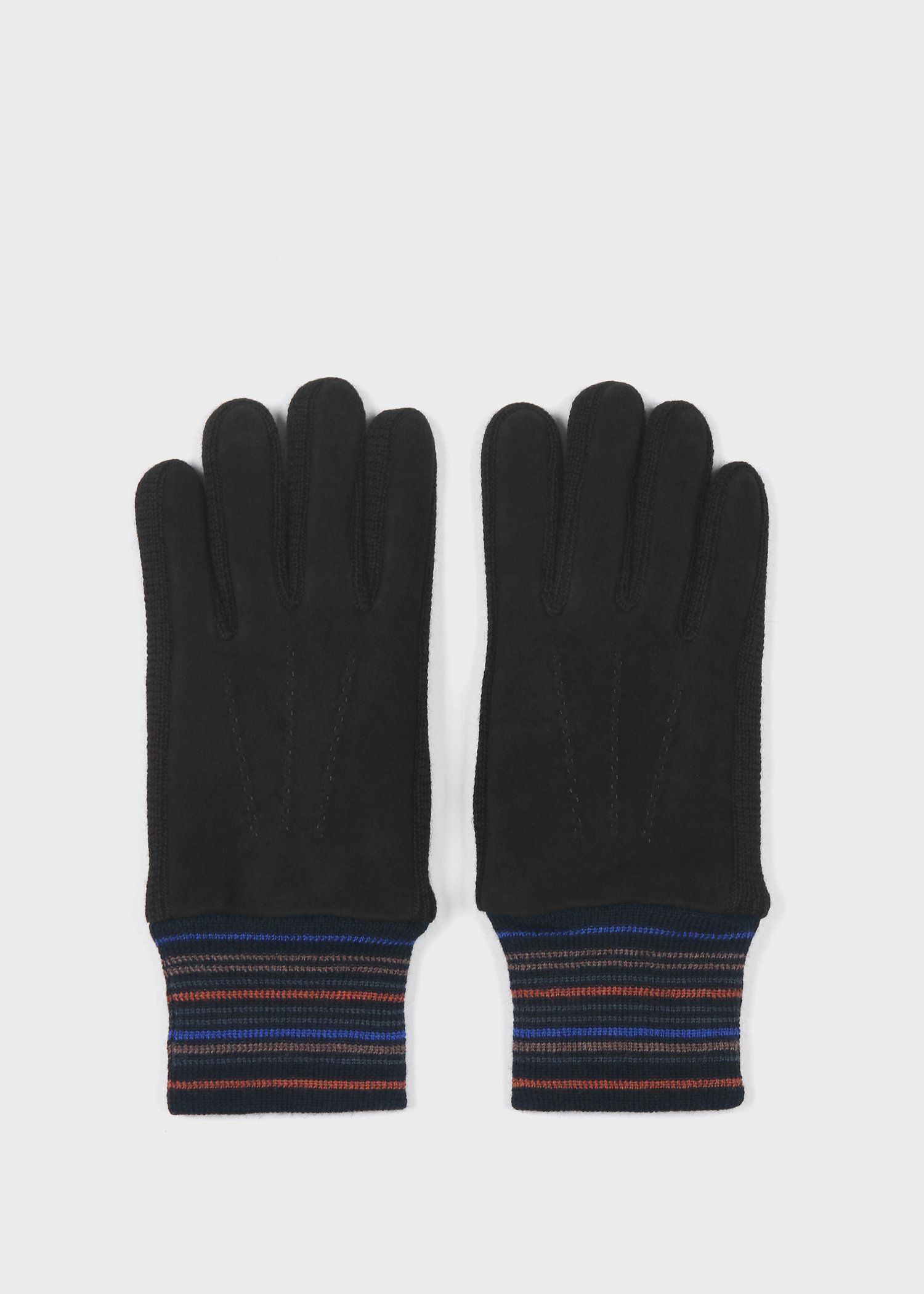 マルチボーダーリブ スウェードグローブ