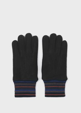 マルチボーダーリブ スウェードグローブ