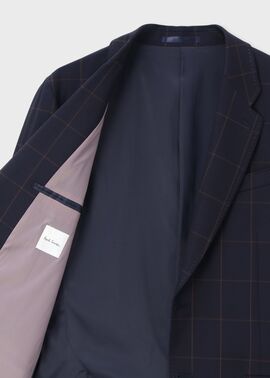 ポールスミス オルタネイトウィンドウペーンブレザー サイズL 新品 秋冬 ウィンドウペーン シングル2Bジャケット（ネイビー） ｜ポール・スミス