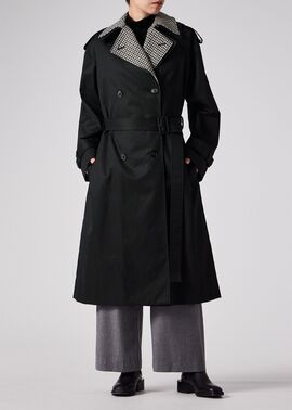 極美品✨　ポールスミス　トレンチ　コート　ウール　ライナー　42 ベルト　レザー ウィメンズ ヘリンボーン トレンチコート ｜ポール・スミス