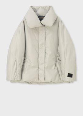 ウィメンズ ラウンド ショートダウン（グレイッシュベージュ