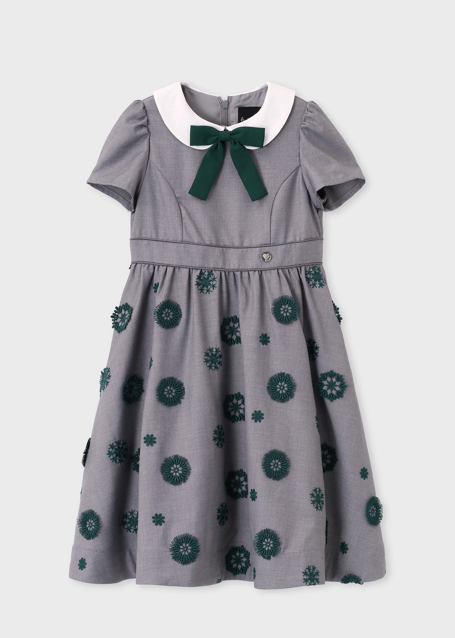 ガールズ 3Dフローラルエンブロイダリー ワンピース