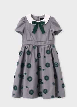 ガールズ 3Dフローラルエンブロイダリー ワンピース