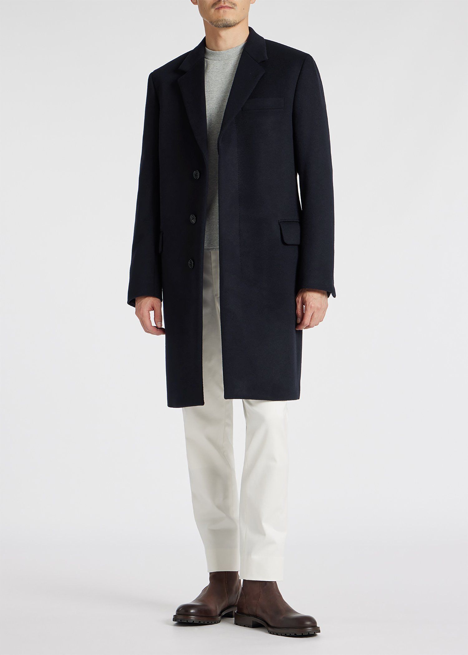 ウールカシミヤ チェスターコート