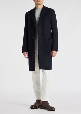 値下げ　ポールスミス　チェスターコート　ネイビーM 美品 ウールカシミヤ チェスターコート（ネイビー） ｜ポール・スミス