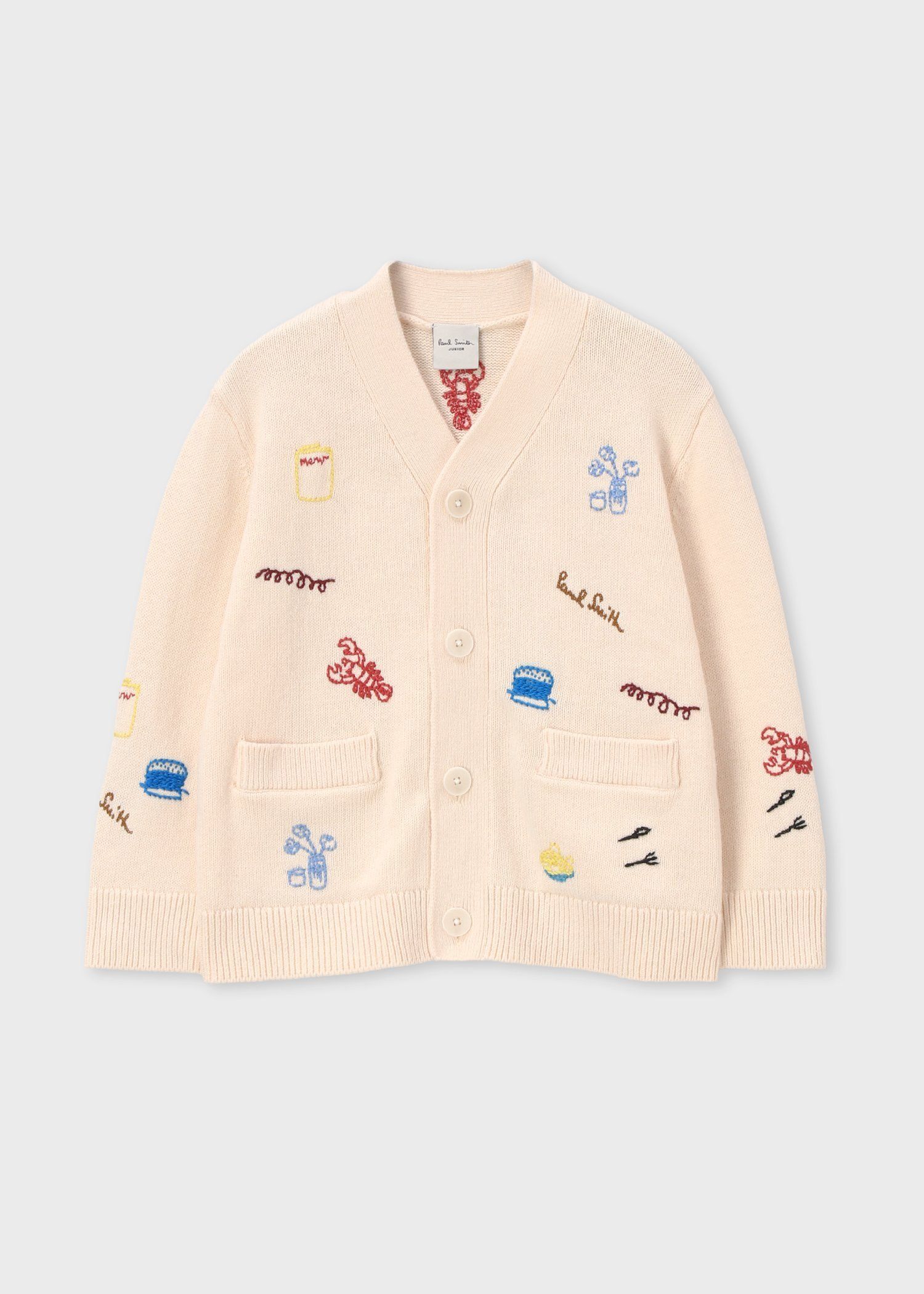ジュニア エンブロイダリー カーディガンニット