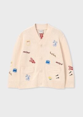 ジュニア エンブロイダリー カーディガンニット