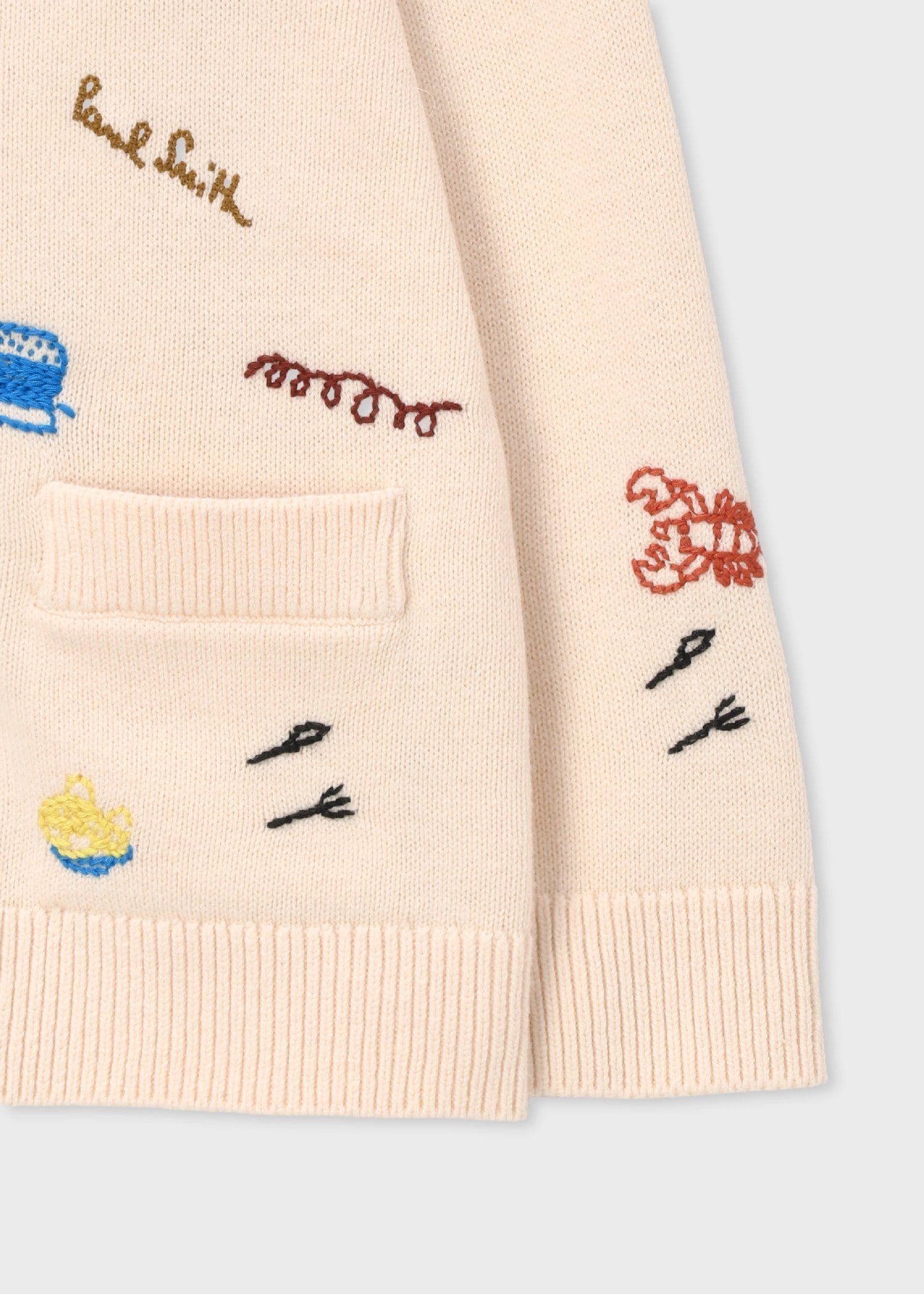 ジュニア エンブロイダリー カーディガンニット