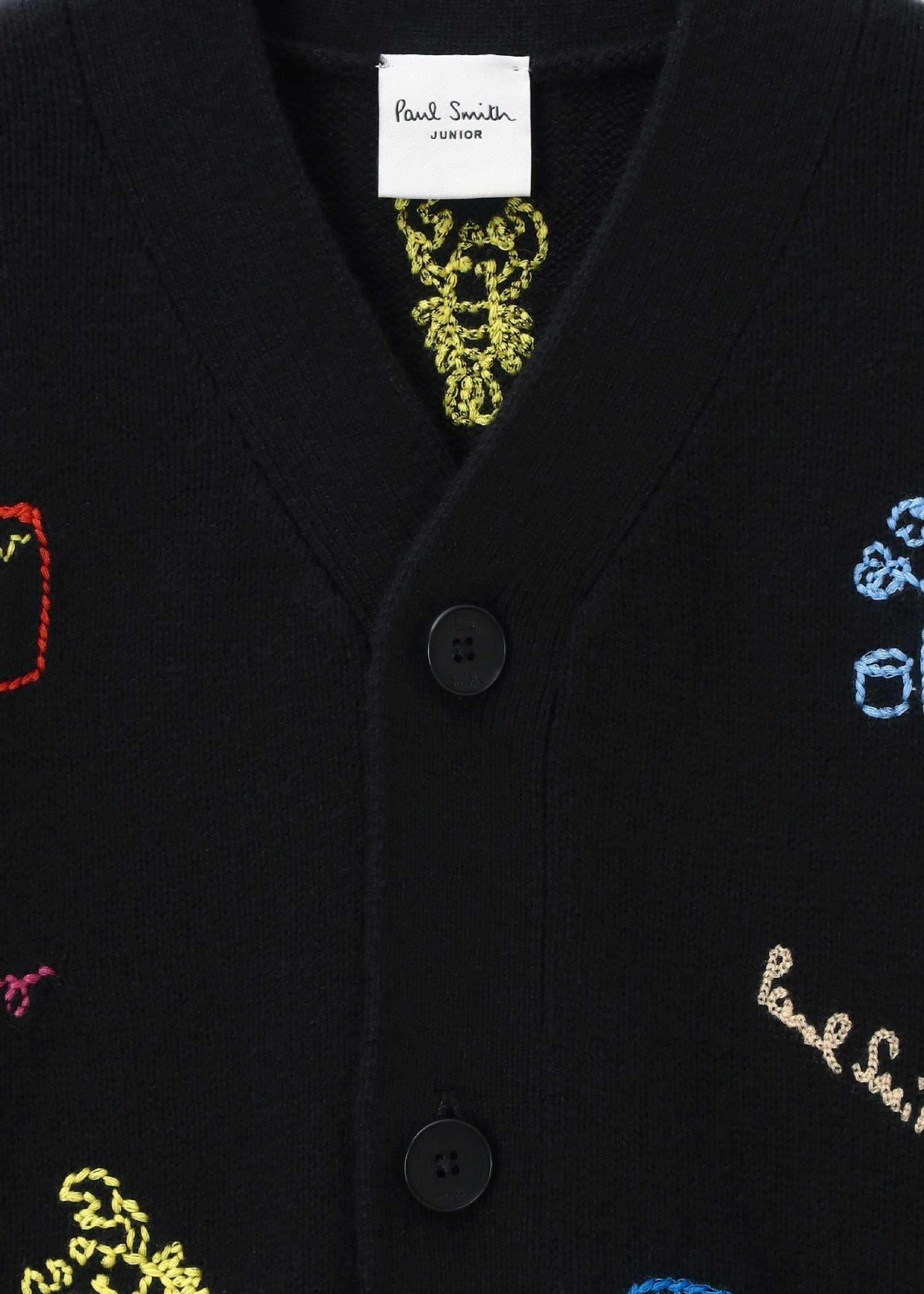 ジュニア エンブロイダリー カーディガンニット