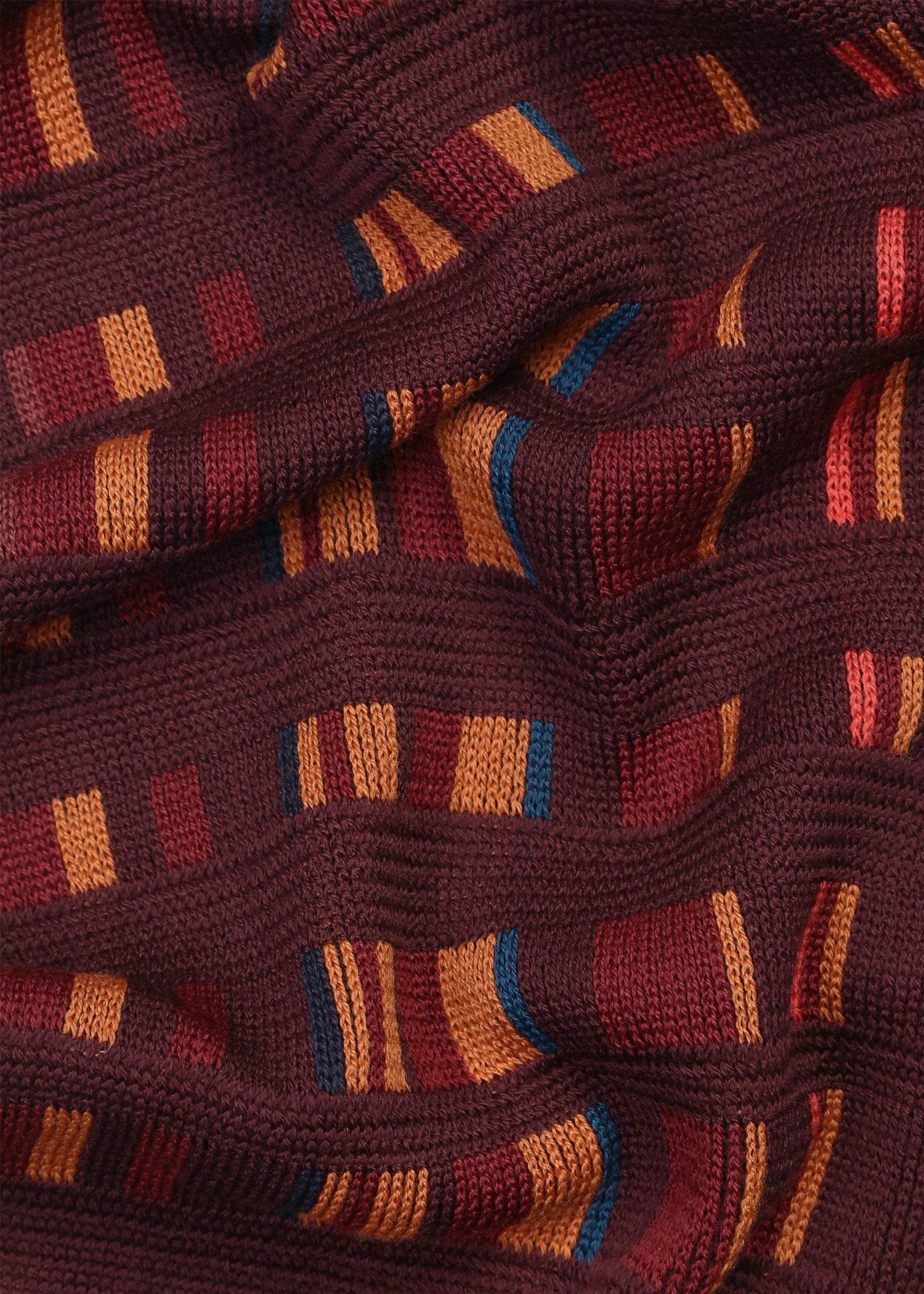 リバーシブルチェック ラッセル マフラー（ダークレッド） ｜ポール