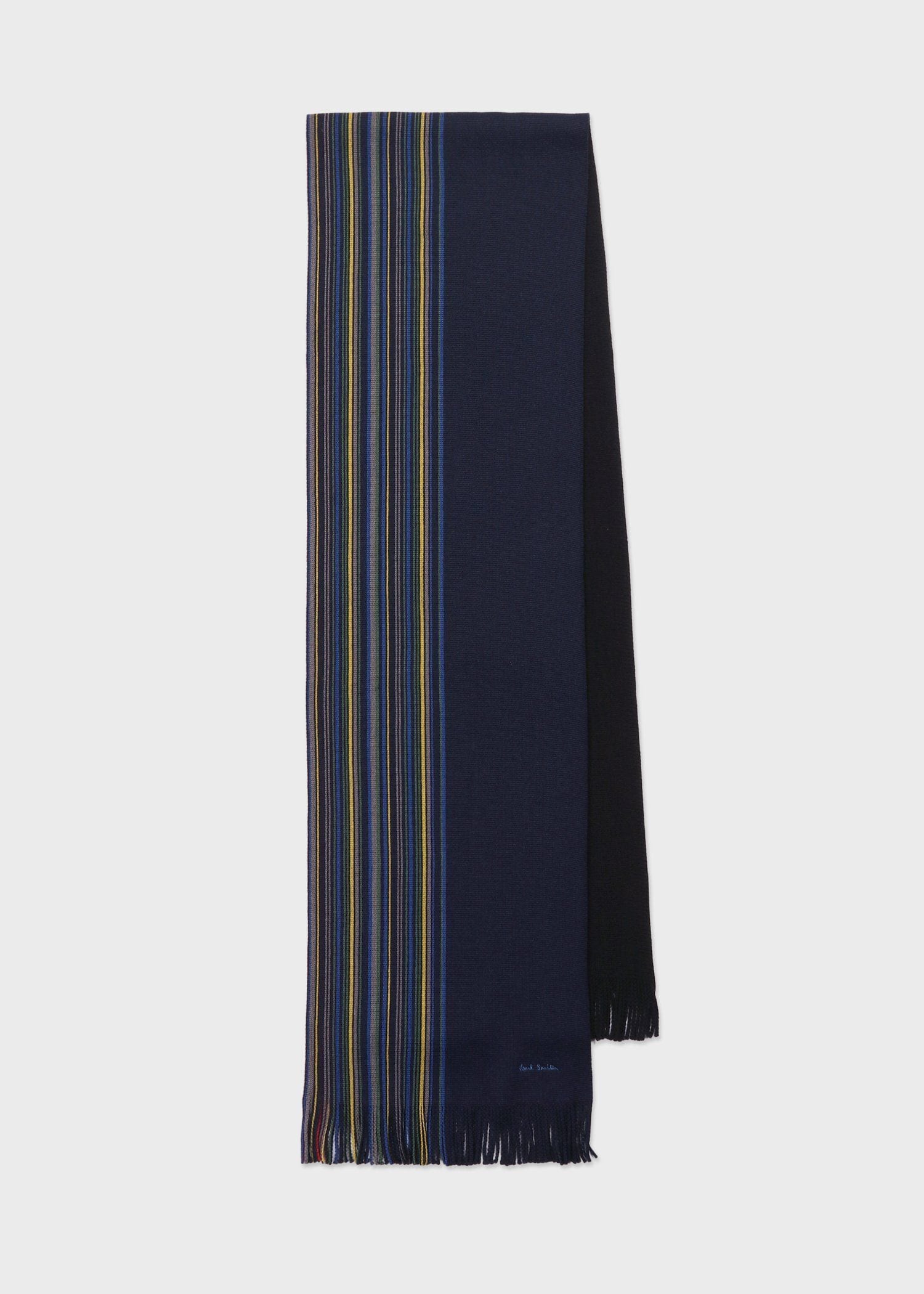 ハーフストライプ ラッセル マフラー（ネイビー） ｜ポール・スミス