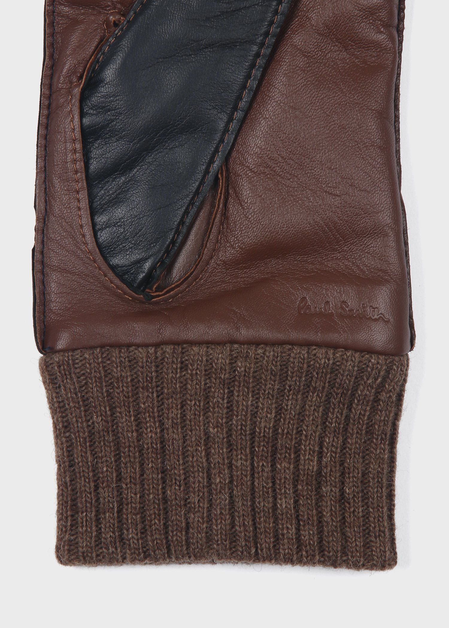 ニットカフス レザー グローブ