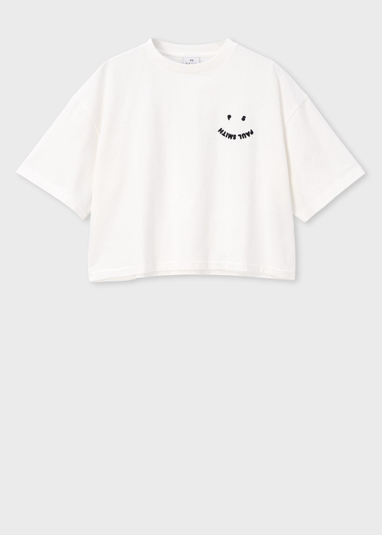 ウィメンズ "Happy" クロップド 半袖Tシャツ