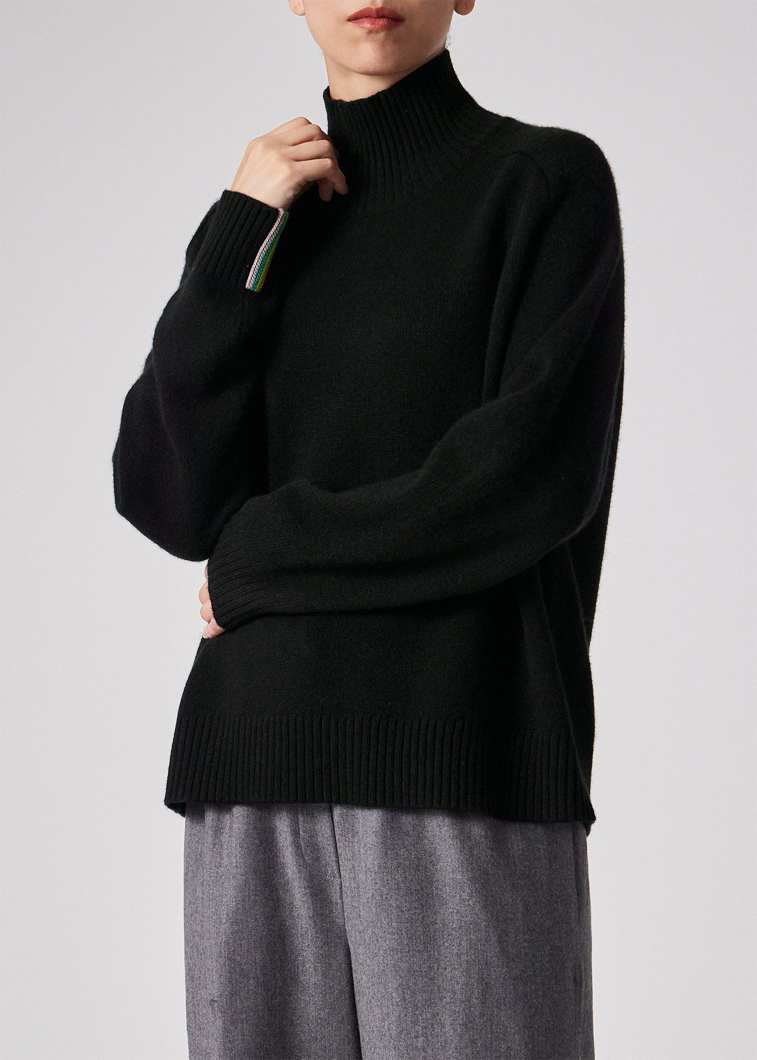 ウィメンズ インターシャ ストライプ ニット