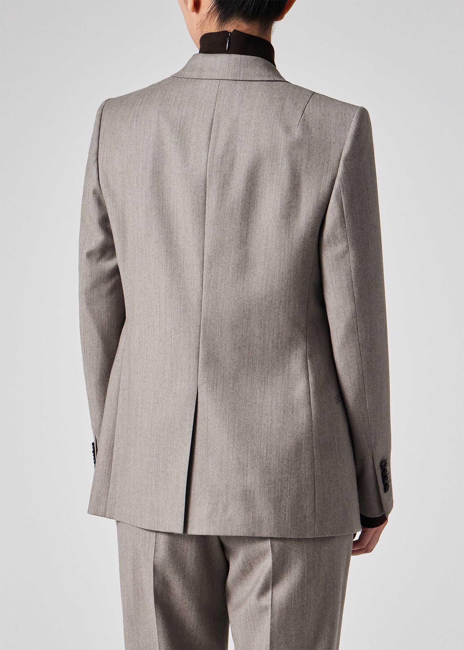 ウィメンズ カシミアブレンド フランネル ジャケット