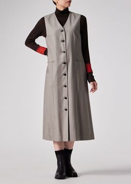 ウィメンズ カシミアブレンド フランネル ジャンパースカート