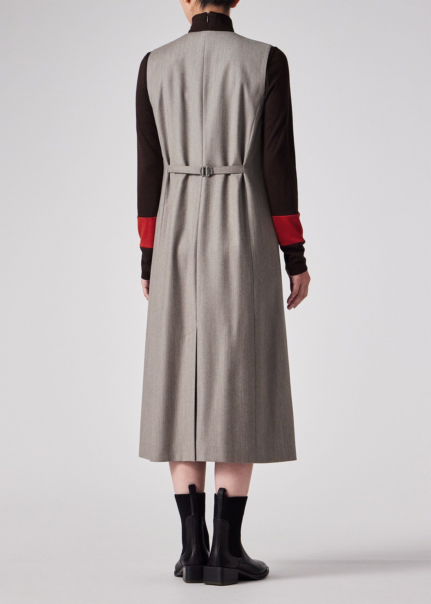 ウィメンズ カシミアブレンド フランネル ジャンパースカート