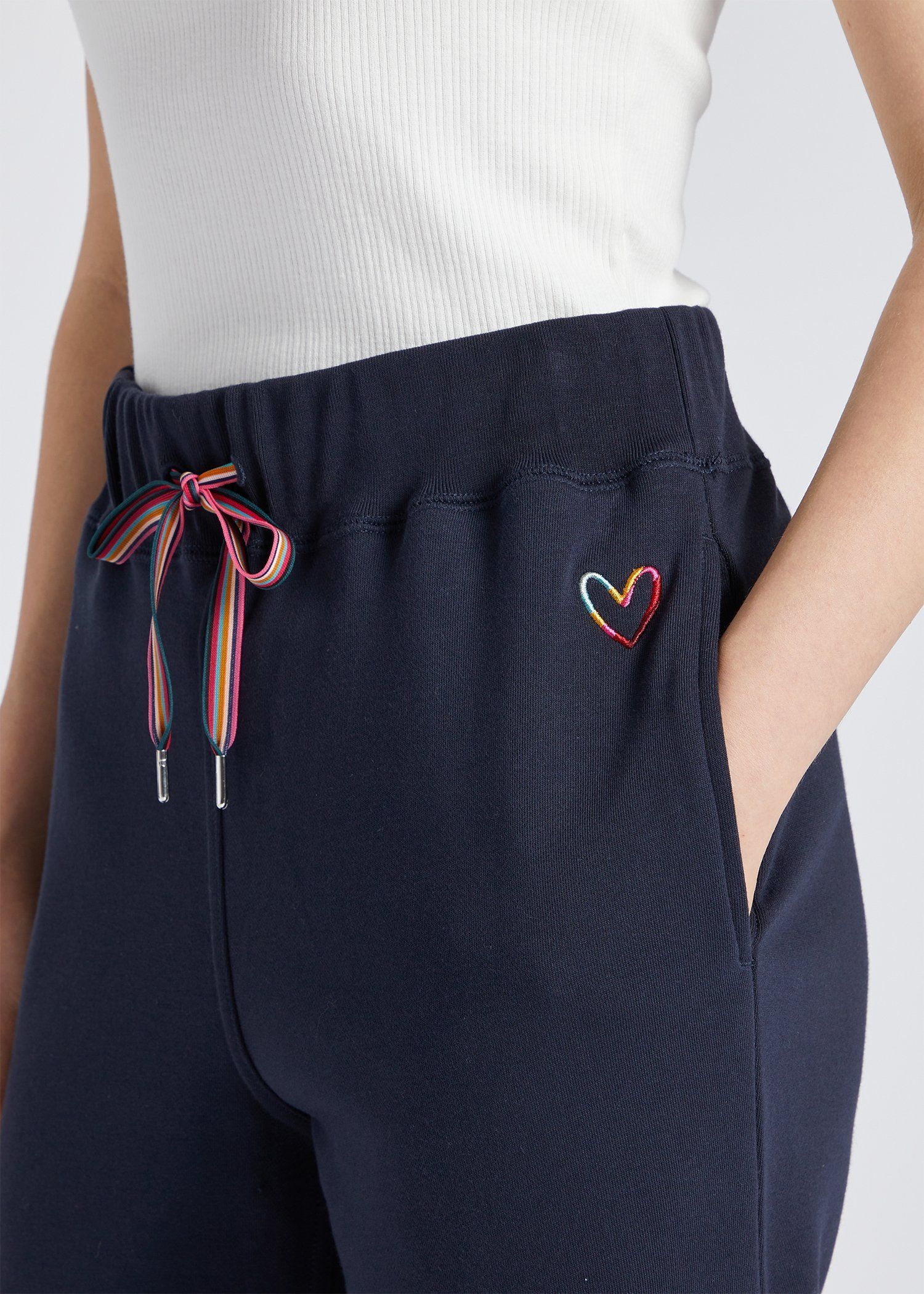 ウィメンズ スワールハート スウェットパンツ（ネイビー） ｜ポール