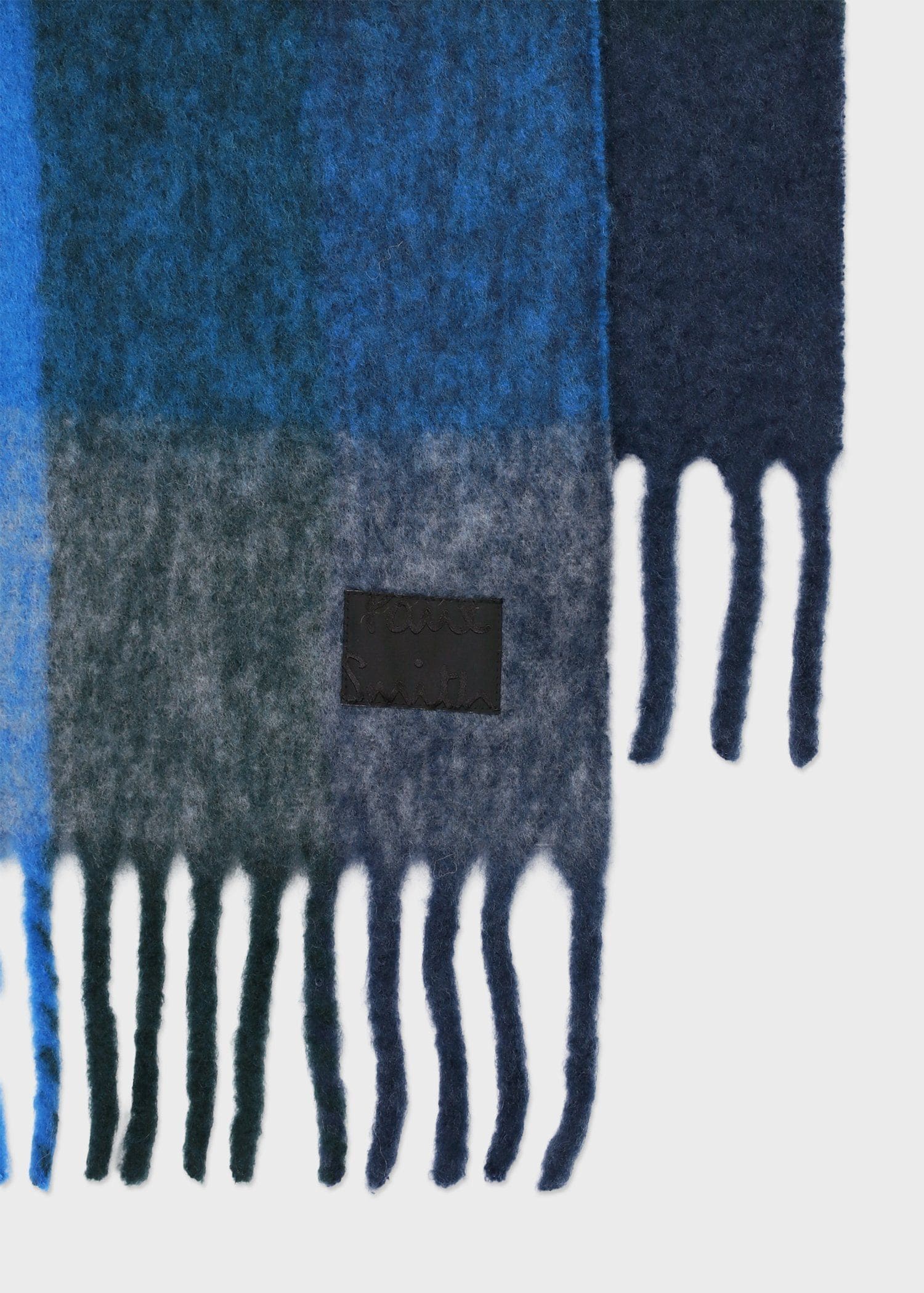 "Cropped Logo" ブロックチェック チャンキーマフラー