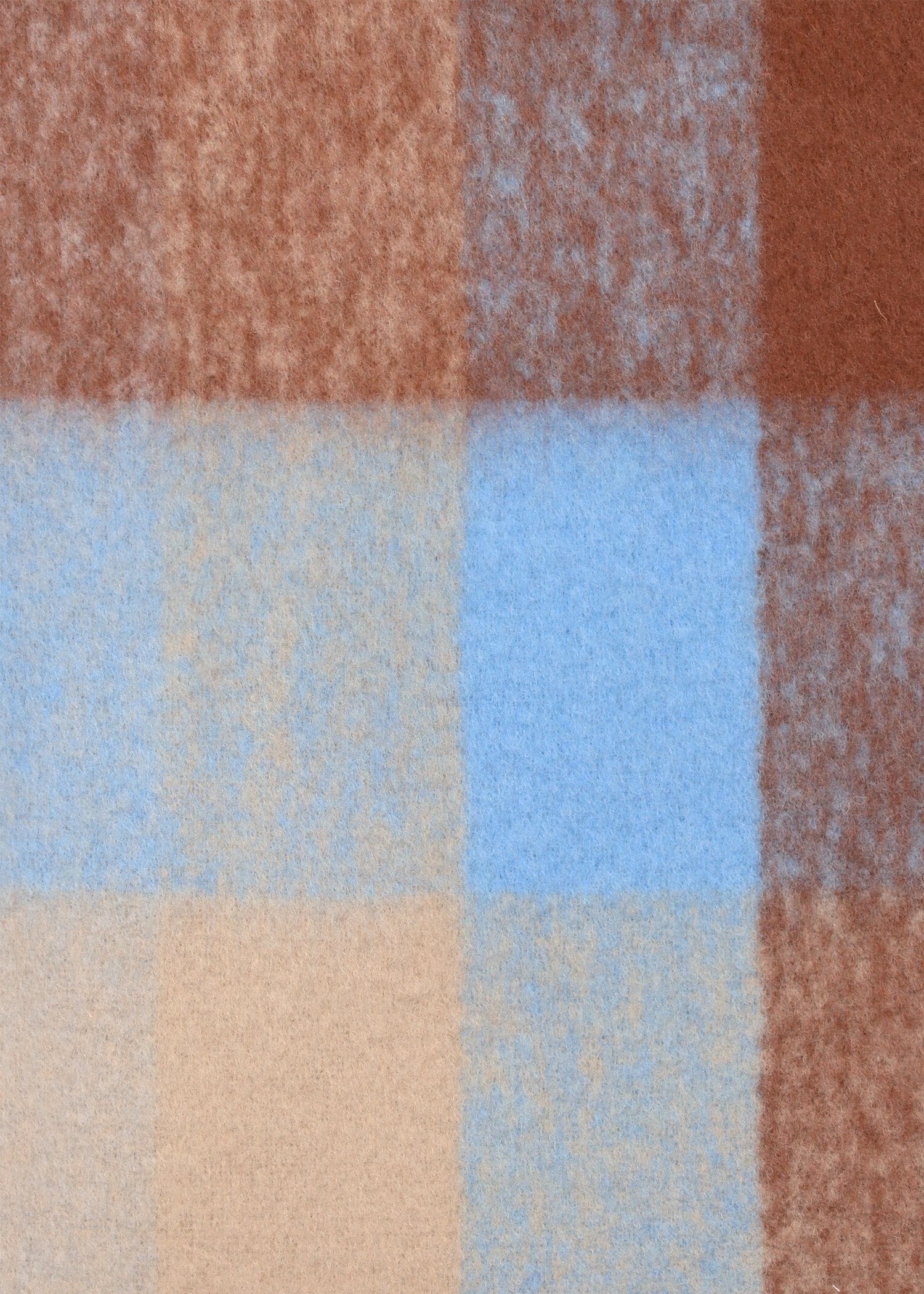 "Cropped Logo" ブロックチェック チャンキーマフラー