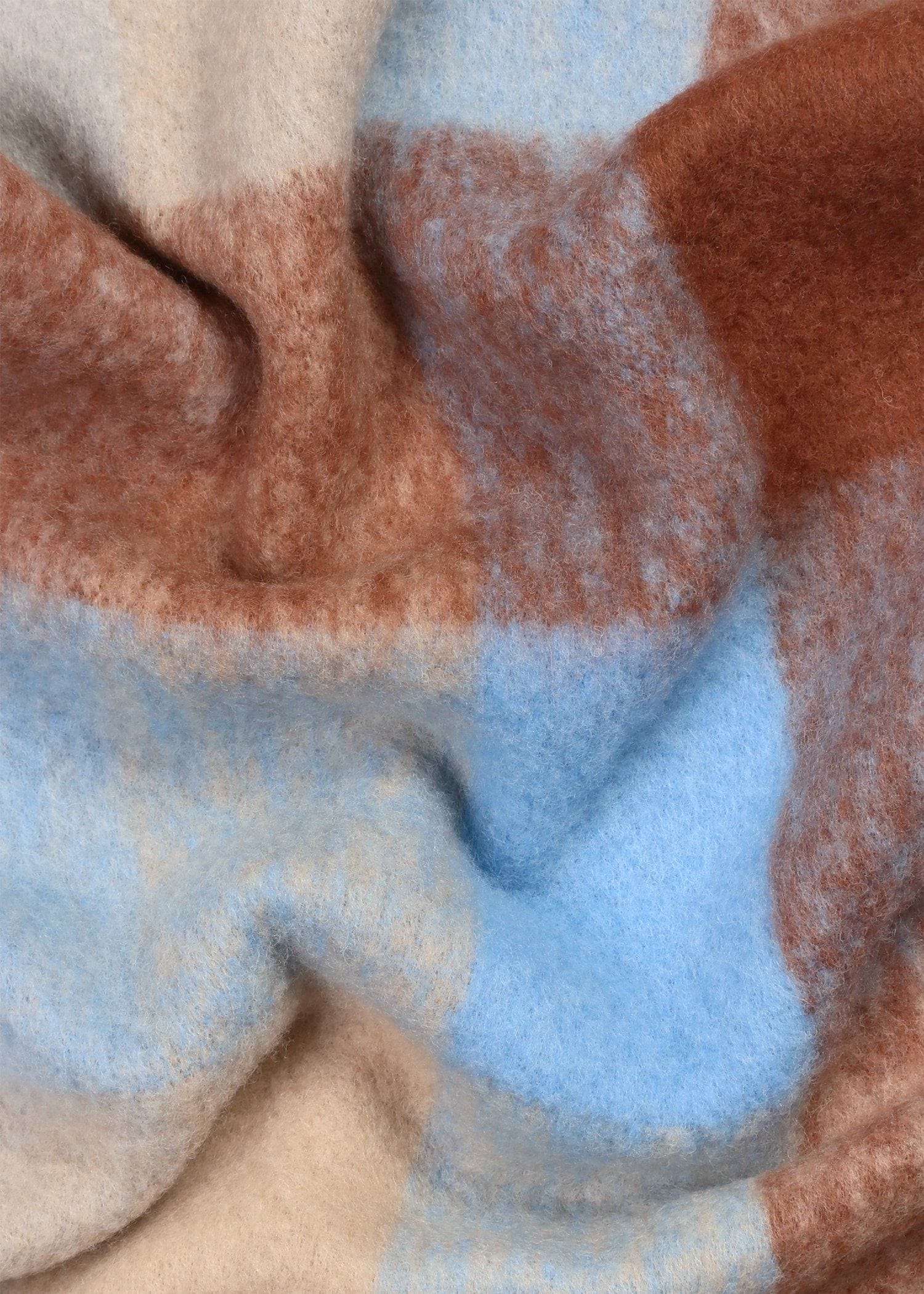 "Cropped Logo" ブロックチェック チャンキーマフラー