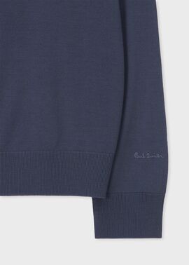 ハイゲージ クルーネックニット（ブルーグレー） ｜ポール・スミス