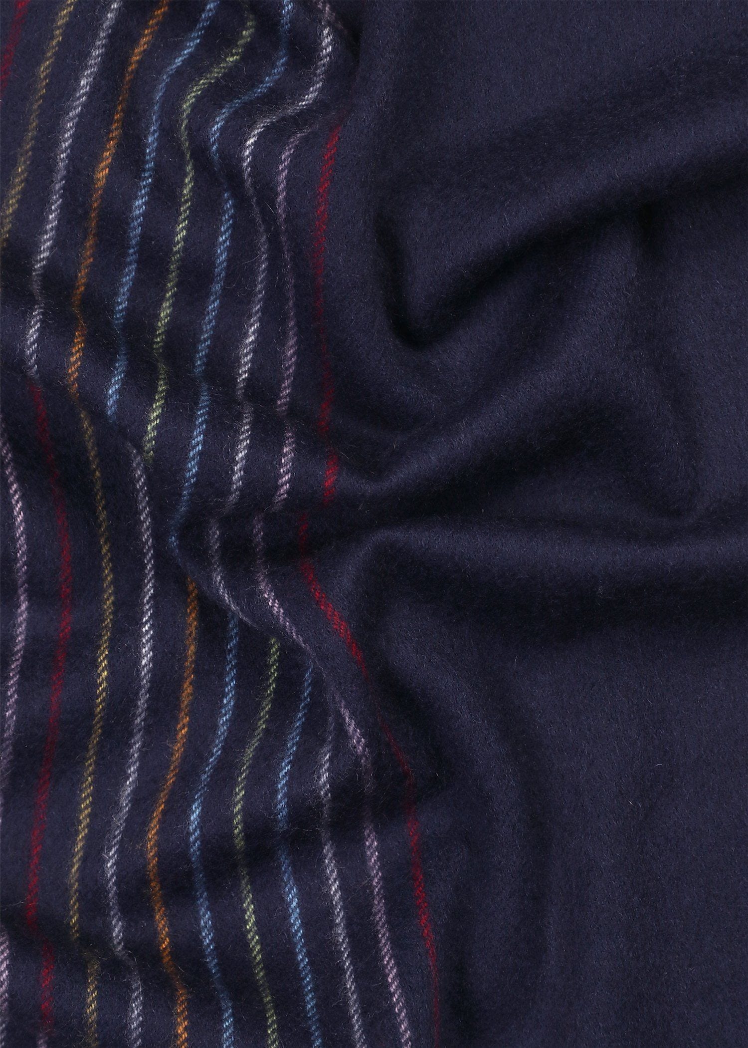 ハーフストライプ カシミヤブレンドマフラー