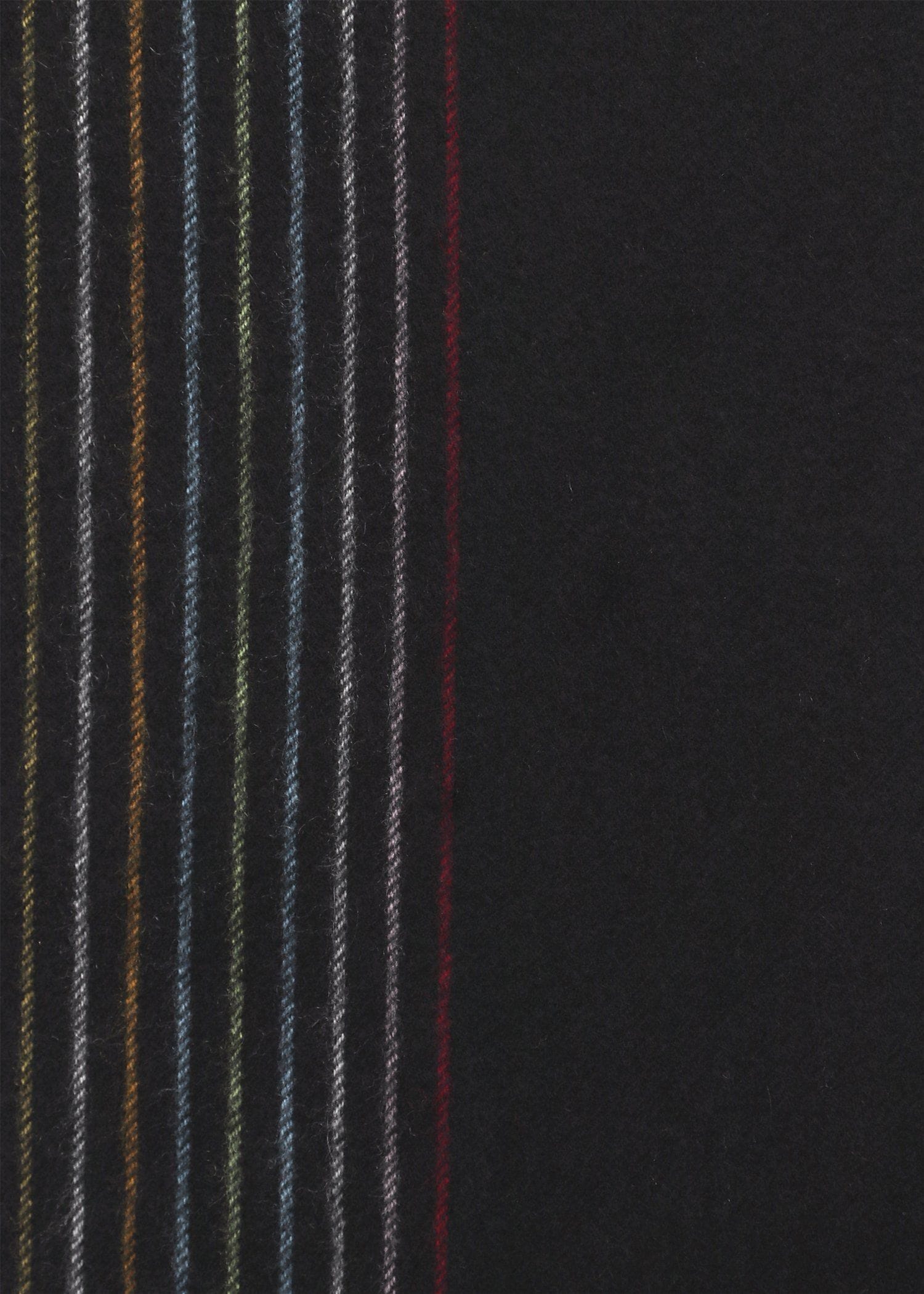 ハーフストライプ カシミヤブレンドマフラー