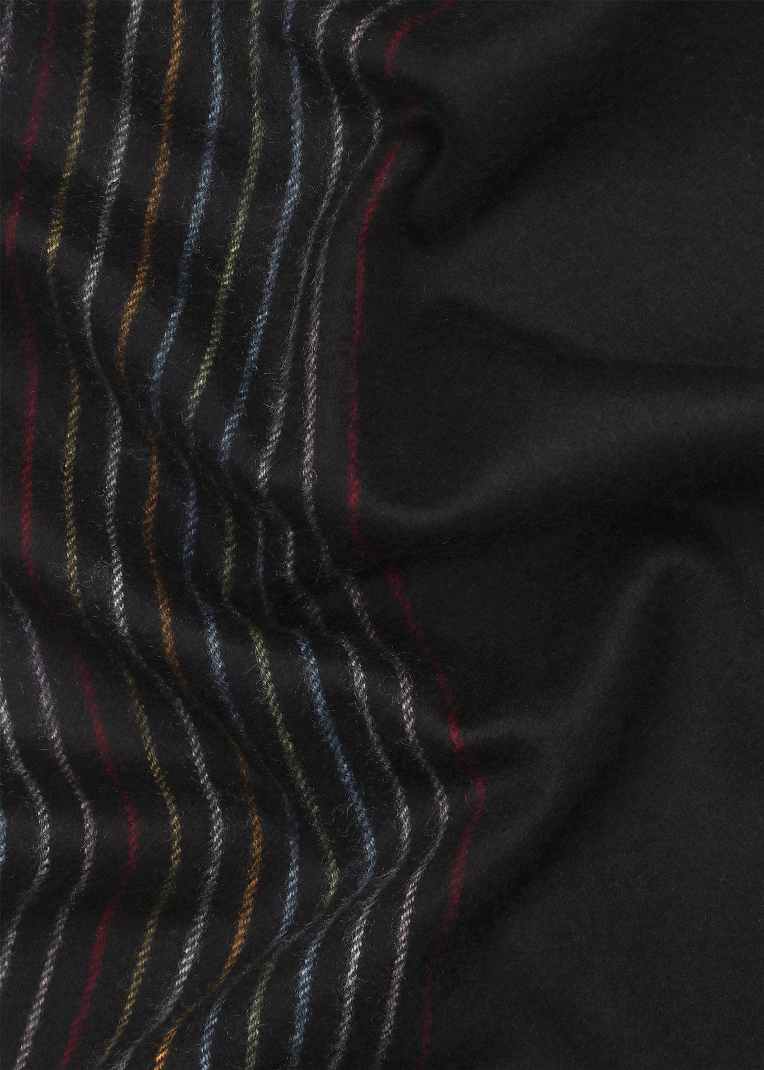 ハーフストライプ カシミヤブレンドマフラー