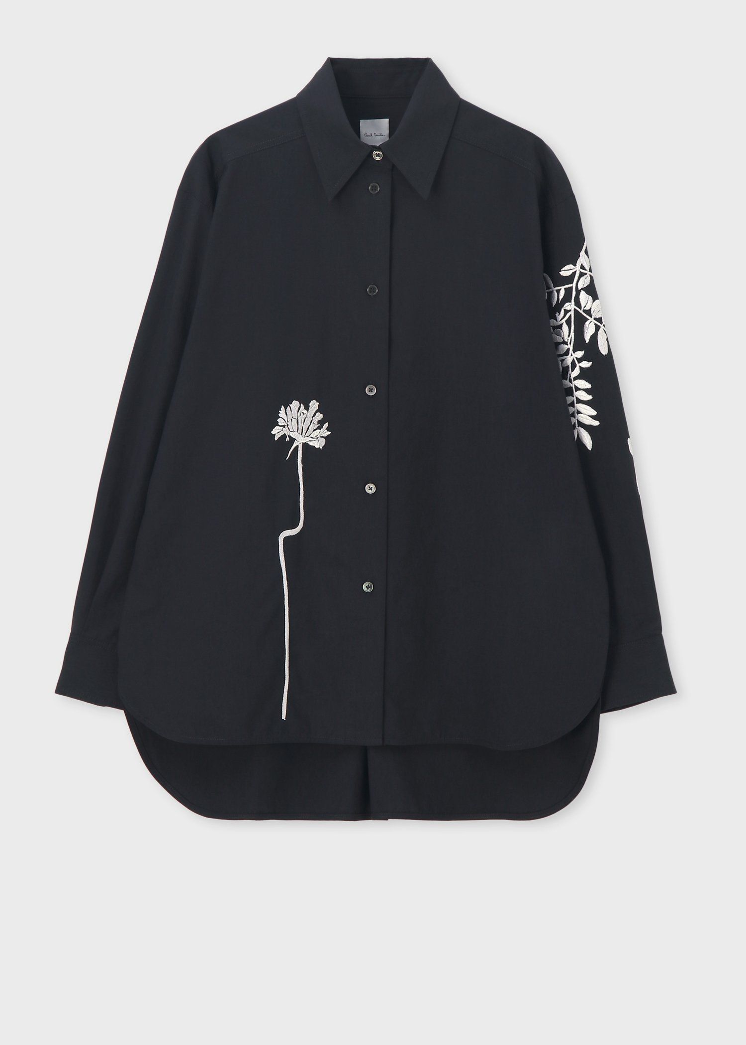 ウィメンズ エンブロイダリー ネイビー ブラウス