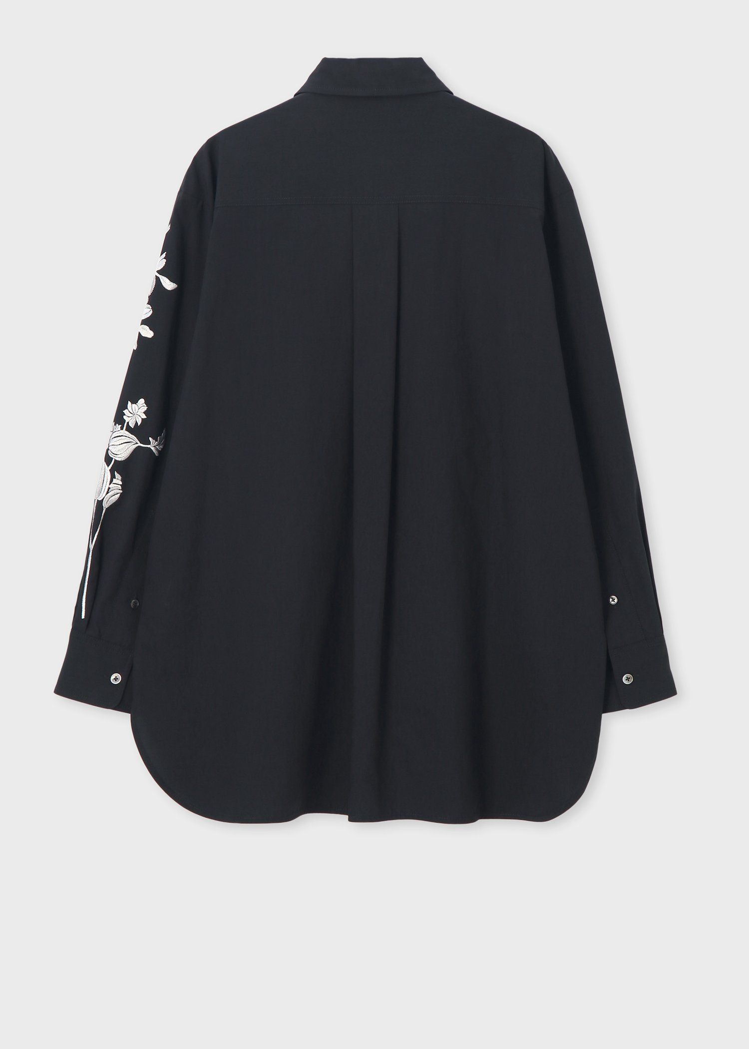 ウィメンズ エンブロイダリー ネイビー ブラウス