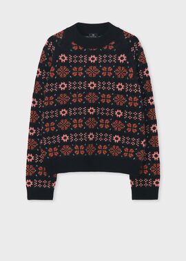 ウィメンズ ブラック フェアアイル ニット