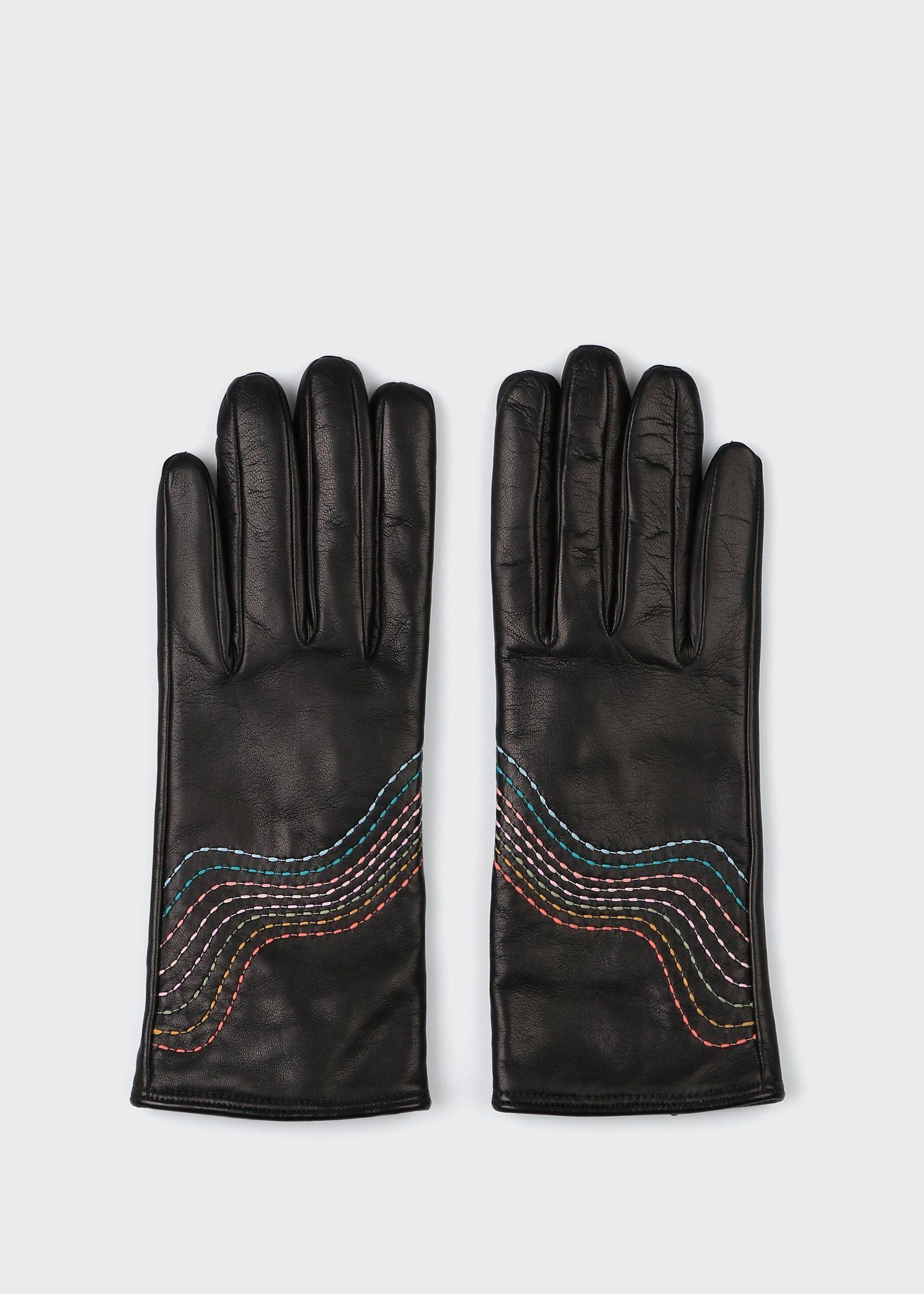 PaulSmith レザー手袋 ウィメンズ スワール ステッチ レザーグローブ ｜ポール・スミス