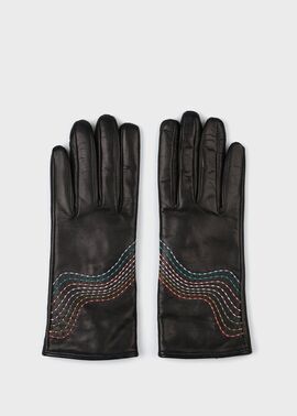 ウィメンズ スワール ステッチ レザーグローブ ｜ポール・スミス