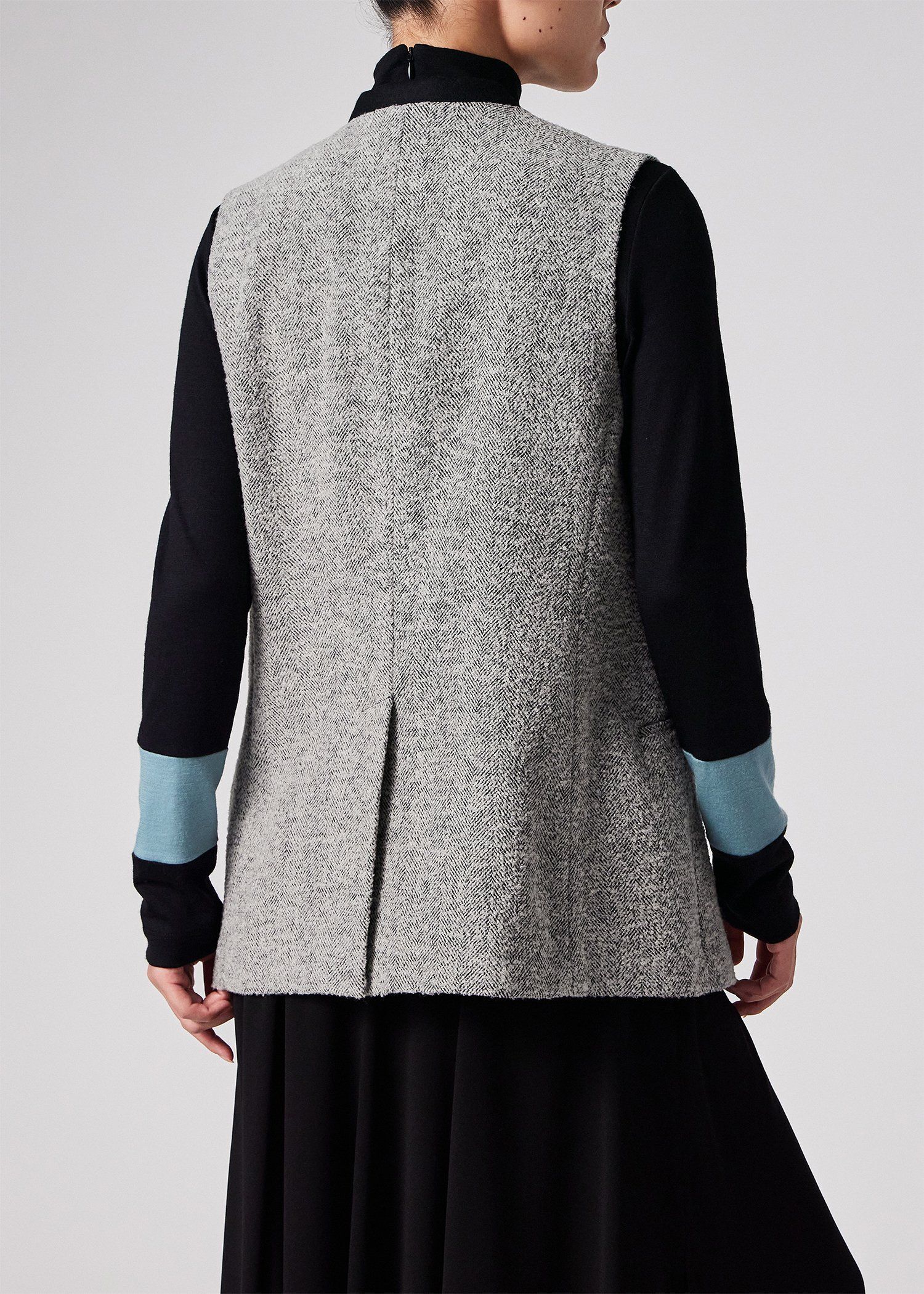 ウィメンズ ヘリンボーン ツイード ロングジレ