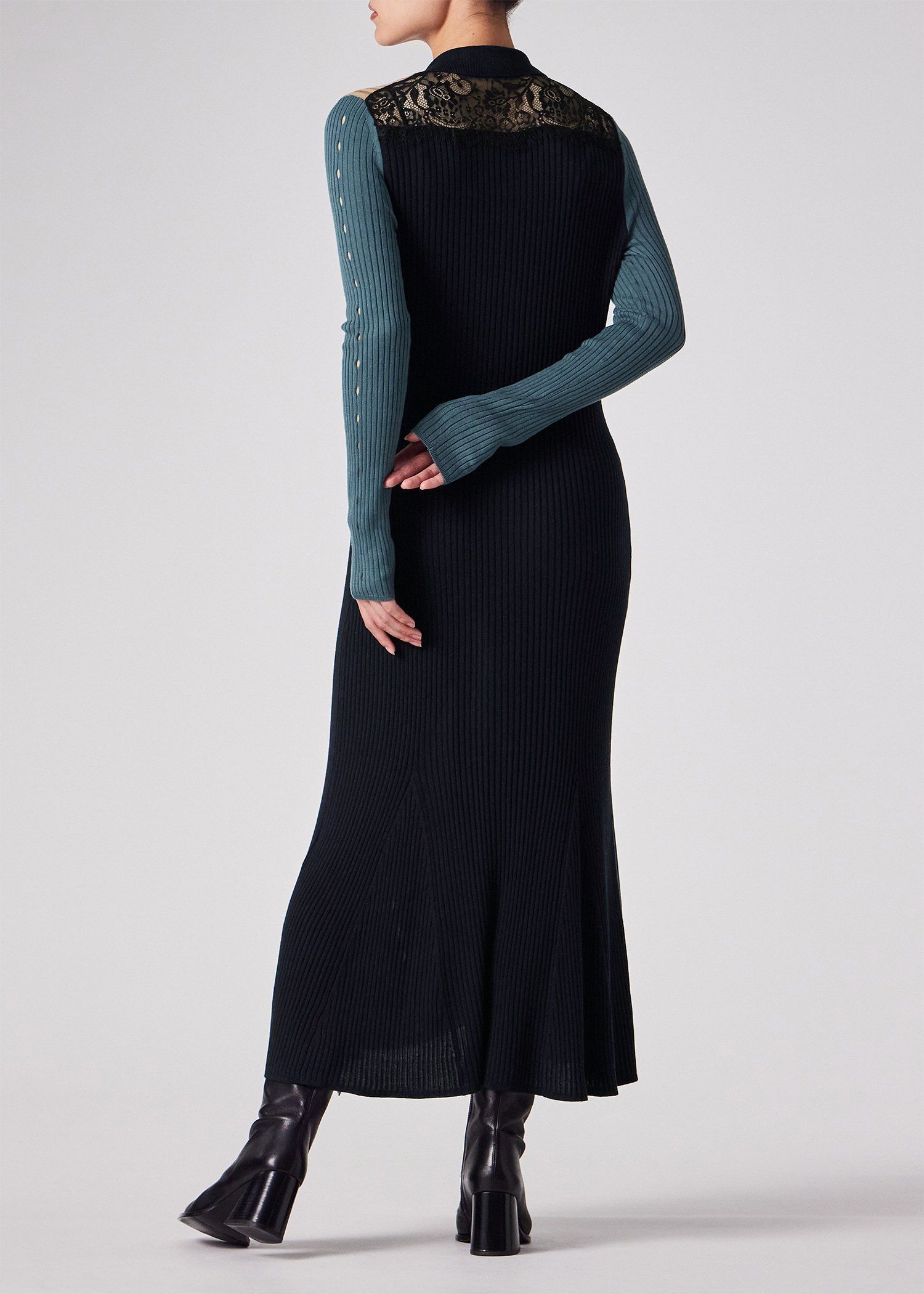 ウィメンズ レース カラーブロック ワンピース