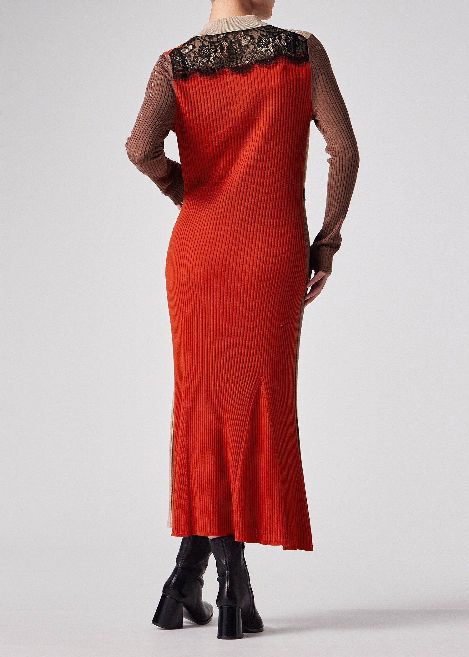 ウィメンズ レース カラーブロック ワンピース