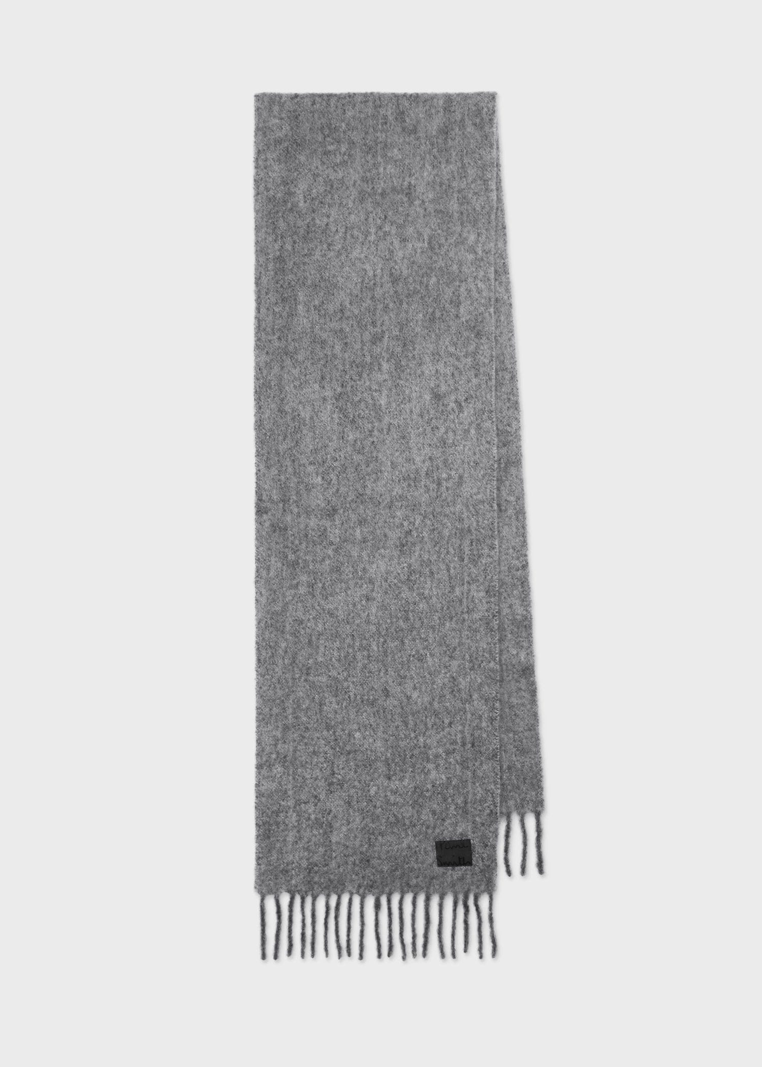 "Cropped Logo" モヘアブレンド マフラー