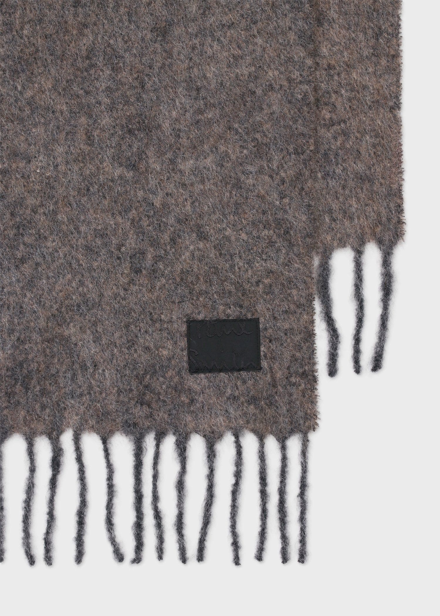 "Cropped Logo" モヘアブレンド マフラー
