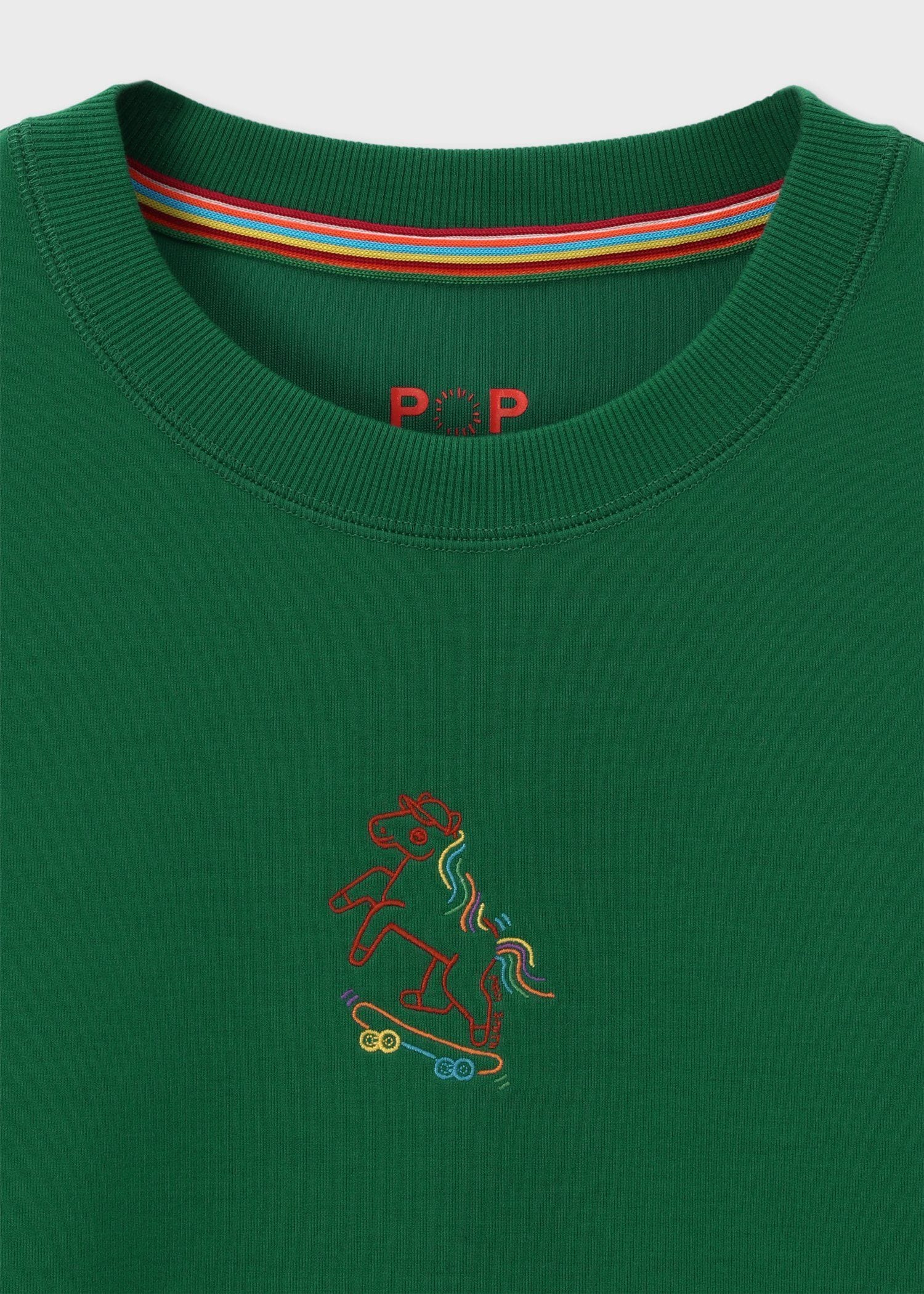 エステルレーヨンダンボール ロングスリーブTシャツ（グリーン