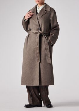 ウィメンズ カシミヤ ロングコート（ブラウン） ｜ポール・スミス