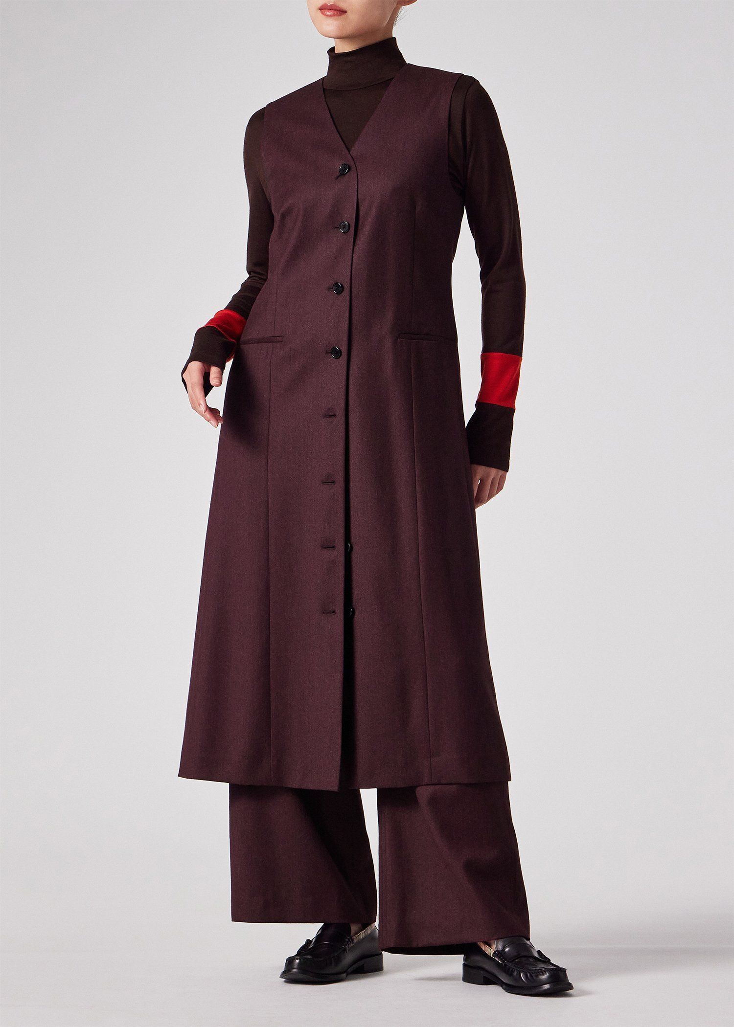 ウィメンズ カシミアブレンド フランネル ジャンパースカート