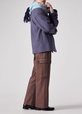 ウィメンズ モヘア ミックス マフラー（ネイビー） ｜ポール・スミス