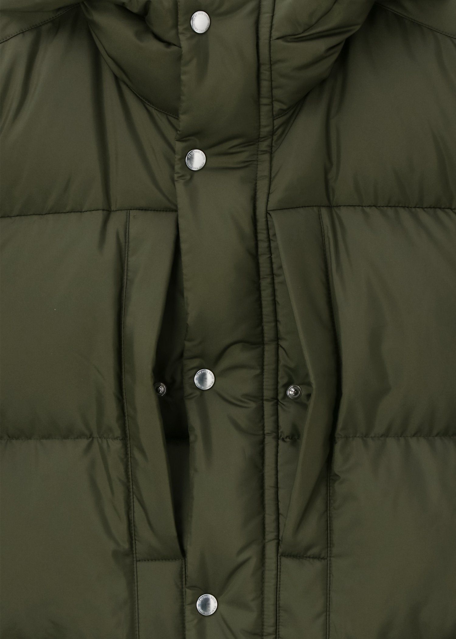 スポーツストライプ フーデッド中綿ブルゾン